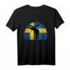 Elch Schweden Flagge Retro T-Shirt – Perfektes Fan- und Reisezubehör für Schweden- und Skandinavienliebhaber