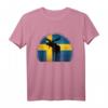 Elch Schweden Flagge Retro T-Shirt – Perfektes Fan- und Reisezubehör für Schweden- und Skandinavienliebhaber