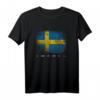Schwedische Flagge T-Shirt - Klassisch geschnitten mit doppelt genähtem Saum, perfekt für Schweden-Fans und Nationalstolz