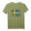 Schwedische Flagge T-Shirt - Klassisch geschnitten mit doppelt genähtem Saum, perfekt für Schweden-Fans und Nationalstolz