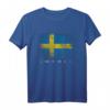 Schwedische Flagge T-Shirt - Klassisch geschnitten mit doppelt genähtem Saum, perfekt für Schweden-Fans und Nationalstolz