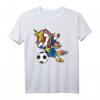 Dabbing Unicorn Schweden Fußball 2019 T-Shirt für Kinder – Lustiges Fan-Shirt für Fußballparty, Turniere & als Geschenk für Fußballfans und Trainer