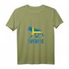 Damen SVERIGE Elch T-Shirt für Skandinavien Fans im Schwedenurlaub mit V-Ausschnitt – Perfekt für Schweden- und Norwegen-Liebhaber