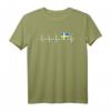 Herzschlag Herzlinie Herzfrequenz Schweden T-Shirt – Perfektes Geschenk für Schweden-Liebhaber, Fans & Nationalitäts-Freunde
