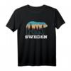 Schweden Vintage Retro Bär Grizzly Souvenir Geschenk T-Shirt für Natur- und Tierliebhaber