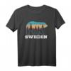 Schweden Vintage Retro Bär Grizzly Souvenir Geschenk T-Shirt für Natur- und Tierliebhaber