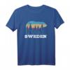 Schweden Vintage Retro Bär Grizzly Souvenir Geschenk T-Shirt für Natur- und Tierliebhaber