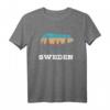 Schweden Vintage Retro Bär Grizzly Souvenir Geschenk T-Shirt für Natur- und Tierliebhaber