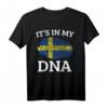 Lustiges HapPanda Flaggen Shirt - Geschenk für Schweden-Liebhaber, Heimat-Vermissen & skandinavische Freunde