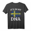 Lustiges HapPanda Flaggen Shirt - Geschenk für Schweden-Liebhaber, Heimat-Vermissen & skandinavische Freunde