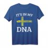 Lustiges HapPanda Flaggen Shirt - Geschenk für Schweden-Liebhaber, Heimat-Vermissen & skandinavische Freunde