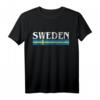 Schweden T-Shirt - Klassisch geschnitten mit doppeltem Saum für Fans und Skandinavien-Liebhaber