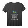 Damen T-Shirt mit V-Ausschnitt 'Ich Muss Gar Nix Ich Muss Nur Nach Schweden' – Perfekt für Schweden-Reisen und Fans