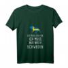 Damen T-Shirt mit V-Ausschnitt 'Ich Muss Gar Nix Ich Muss Nur Nach Schweden' – Perfekt für Schweden-Reisen und Fans