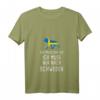 Damen T-Shirt mit V-Ausschnitt 'Ich Muss Gar Nix Ich Muss Nur Nach Schweden' – Perfekt für Schweden-Reisen und Fans