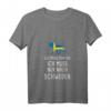 Damen T-Shirt mit V-Ausschnitt 'Ich Muss Gar Nix Ich Muss Nur Nach Schweden' – Perfekt für Schweden-Reisen und Fans