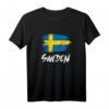 Schweden Flagge T-Shirt mit 'Sweden' - Perfektes Geschenk für Schweden-Liebhaber, Reisende & Fans
