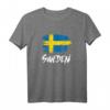 Schweden Flagge T-Shirt mit 'Sweden' - Perfektes Geschenk für Schweden-Liebhaber, Reisende & Fans