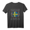 Schwedische Flagge Geschenk für Skandinavier - T-Shirt für Schweden-Liebhaber, Urlauber & Vikinger