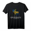 Schweden Stockholm Elch Flagge Used Look T-Shirt – Perfektes Geschenk für Skandinavien Fans, Naturliebhaber und Wikinger-Enthusiasten