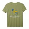 Schweden Stockholm Elch Flagge Used Look T-Shirt – Perfektes Geschenk für Skandinavien Fans, Naturliebhaber und Wikinger-Enthusiasten