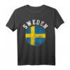 Schweden Flagge Weinlese T-Shirt – Klassisch geschnitten, perfekt für Wein- und Schweden-Fans