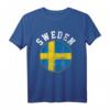 Schweden Flagge Weinlese T-Shirt – Klassisch geschnitten, perfekt für Wein- und Schweden-Fans