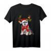 Weihnachtst-Shirt mit Sibirischem Husky & Rentier - Festliches Design, Klassisch geschnitten, Perfekt als Weihnachtsgeschenk
