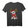Weihnachtst-Shirt mit Sibirischem Husky & Rentier - Festliches Design, Klassisch geschnitten, Perfekt als Weihnachtsgeschenk