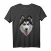 Sibirischer Husky Gesicht T-Shirt für Damen und Herren - Witzige Geschenkidee für Huskybesitzer und Fans