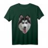 Sibirischer Husky Gesicht T-Shirt für Damen und Herren - Witzige Geschenkidee für Huskybesitzer und Fans