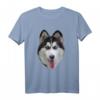 Sibirischer Husky Gesicht T-Shirt für Damen und Herren - Witzige Geschenkidee für Huskybesitzer und Fans