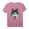 Sibirischer Husky Gesicht T-Shirt für Damen und Herren - Witzige Geschenkidee für Huskybesitzer und Fans