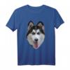 Sibirischer Husky Gesicht T-Shirt für Damen und Herren - Witzige Geschenkidee für Huskybesitzer und Fans