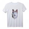 Sibirischer Husky Hunde Low Poly Kunst-T-Shirt – Kreatives Polygon-Design, ideales Geschenk für Hundeliebhaber und Tierfans