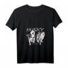 Damen Husky Power sibirischer Husky Hund Hunde Geschenk T-Shirt mit V-Ausschnitt – Perfektes Geschenk für Husky- und Hunde-Fans zu Weihnachten, Geburtstags- & Huskyveranstaltungen