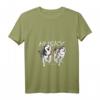 Damen Husky Power sibirischer Husky Hund Hunde Geschenk T-Shirt mit V-Ausschnitt – Perfektes Geschenk für Husky- und Hunde-Fans zu Weihnachten, Geburtstags- & Huskyveranstaltungen