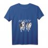 Damen Husky Power sibirischer Husky Hund Hunde Geschenk T-Shirt mit V-Ausschnitt – Perfektes Geschenk für Husky- und Hunde-Fans zu Weihnachten, Geburtstags- & Huskyveranstaltungen