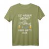Sie Haben Gesagt Oben Gibt's Bier Wandern Berge Bergsteigen T-Shirt - Lustiges Geschenk für Bergsteiger & Wanderer mit Humor