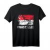 Singapur Flagge T-Shirt | Vintage Grunge Flaggen-Shirt als Geschenk für Reisen, Nationalfeiertage & Souvenirs