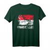Singapur Flagge T-Shirt | Vintage Grunge Flaggen-Shirt als Geschenk für Reisen, Nationalfeiertage & Souvenirs