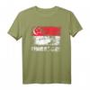Singapur Flagge T-Shirt | Vintage Grunge Flaggen-Shirt als Geschenk für Reisen, Nationalfeiertage & Souvenirs