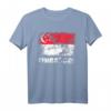 Singapur Flagge T-Shirt | Vintage Grunge Flaggen-Shirt als Geschenk für Reisen, Nationalfeiertage & Souvenirs