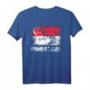 Singapur Flagge T-Shirt | Vintage Grunge Flaggen-Shirt als Geschenk für Reisen, Nationalfeiertage & Souvenirs