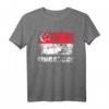 Singapur Flagge T-Shirt | Vintage Grunge Flaggen-Shirt als Geschenk für Reisen, Nationalfeiertage & Souvenirs