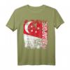 Singapur Flagge T-Shirt für Damen, Herren & Kinder - Klassisch geschnitten mit doppelt genähtem Saum