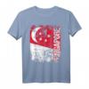 Singapur Flagge T-Shirt für Damen, Herren & Kinder - Klassisch geschnitten mit doppelt genähtem Saum