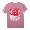 Singapur Flagge T-Shirt für Damen, Herren & Kinder - Klassisch geschnitten mit doppelt genähtem Saum