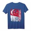 Singapur Flagge T-Shirt für Damen, Herren & Kinder - Klassisch geschnitten mit doppelt genähtem Saum