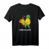 Liebe ist Liebe Ananas Und Pizza - Lustiges Vintage 90er Jahre Pizza T-Shirt für Pizza-Fans und soziale Unterstützer